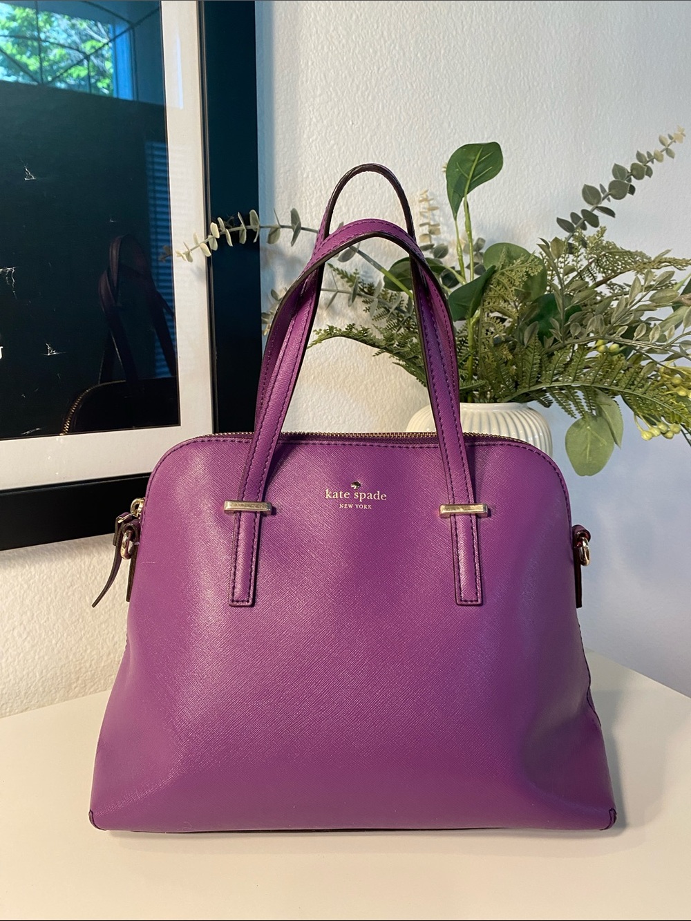 Kate Spade Cedar Street Maise Satchel In Vibrant Purple - Picture 5 of 12